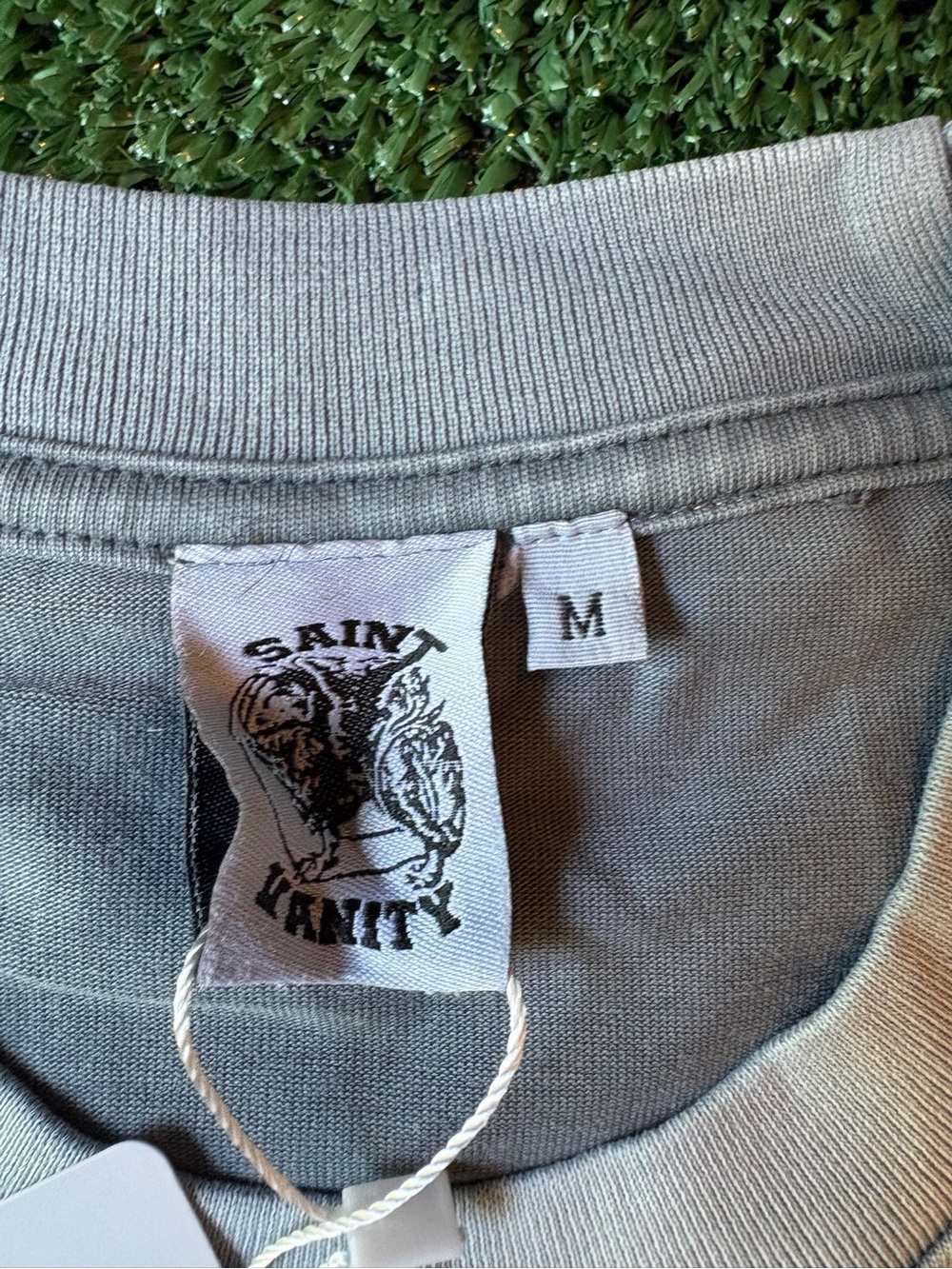 Vanity Gray Graphic 'Saint Vanity' Short Sleeve Tee - Picture 4 of 9